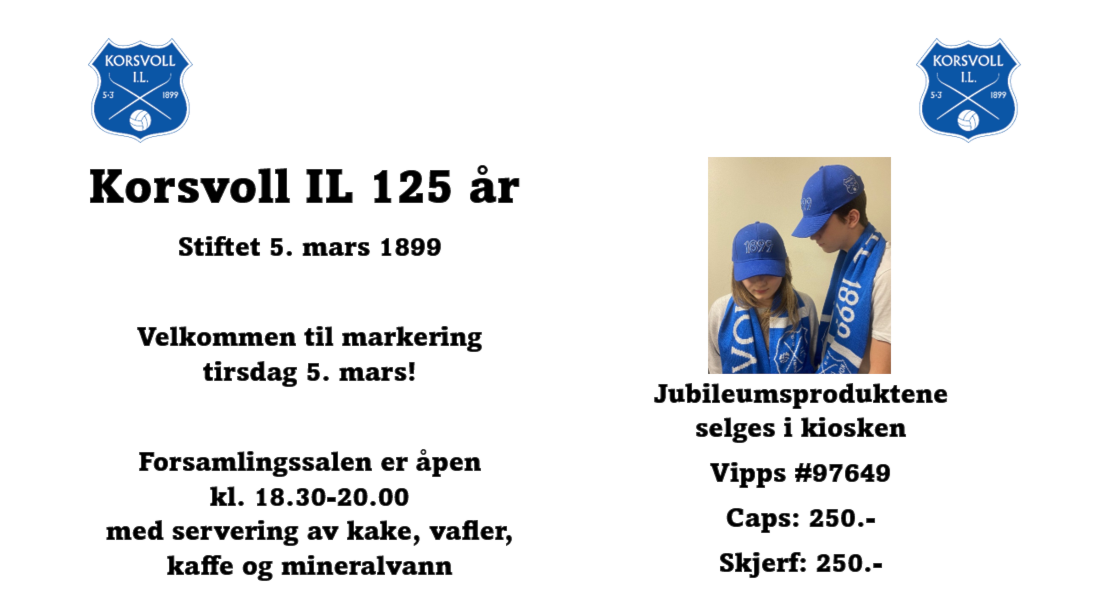 Korsvoll IL 125 år!